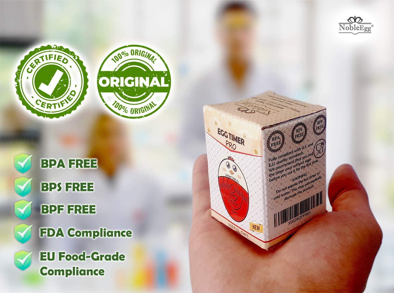 Egg Timer Pro | Soft Hard Boiled Egg Timer That Changes Color When Done | No BPA, Certified (2-Pack)