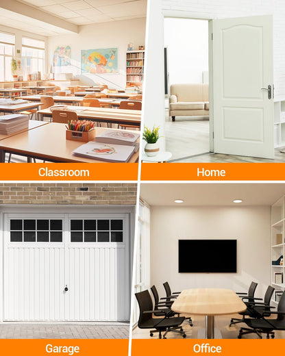 Door Stoppers Magnetic Door Catch, Stainless Steel Magnetic Door Stop 2 Pack, Double-Sided Adhesive Tape, No Drilling, Screws for Stronger Mount, Holder Your Door Open for Wide Doors