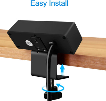 3 Outlet Desk Clamp Power Strip with USB Ports, Desktop Power Strip Surge Protector 1200J. Table Mount Charging Power Station, on Edge Power Outlet 125V 12A 1500W.