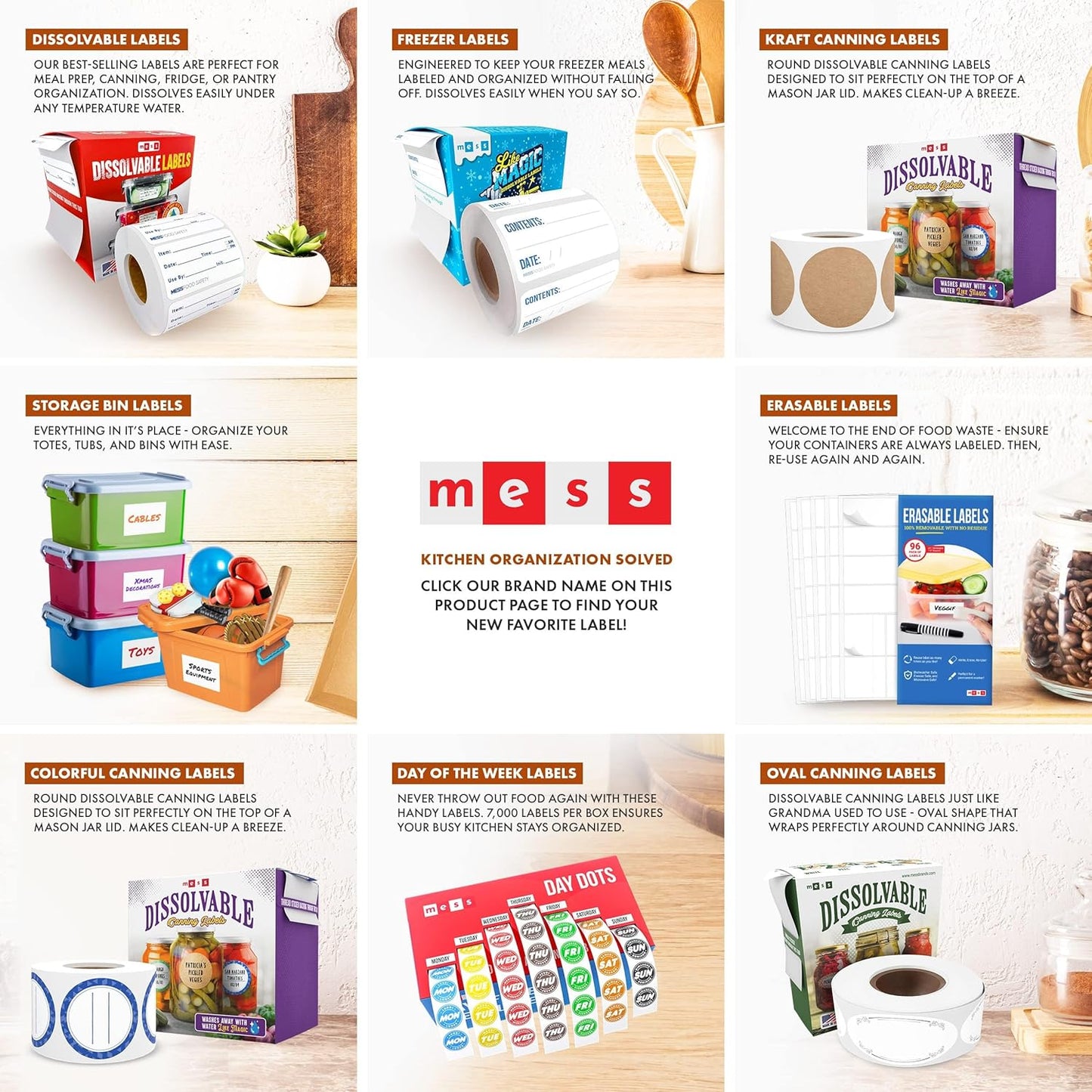 Canning Labels Dissolvable Stickers for Mason Jars and More (2" round 200/Roll) Canning Supplies Washes off in Seconds like Magic - Jar Labels Homemade Jam, Jelly, and More (Slate)