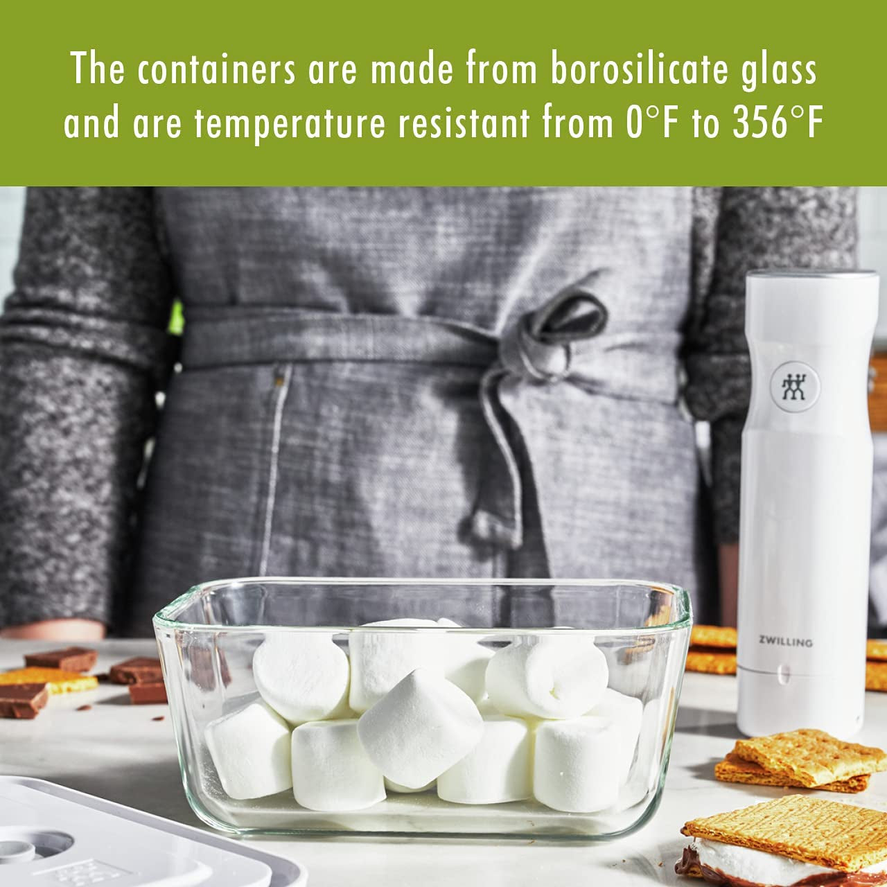 Fresh & save Glass Airtight Food Storage Container, Meal Prep Container - Large