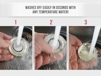 Canning Labels Dissolvable Stickers for Mason Jars and More (2" round 200/Roll) Canning Supplies Washes off in Seconds like Magic - Jar Labels Homemade Jam, Jelly, and More (Slate)