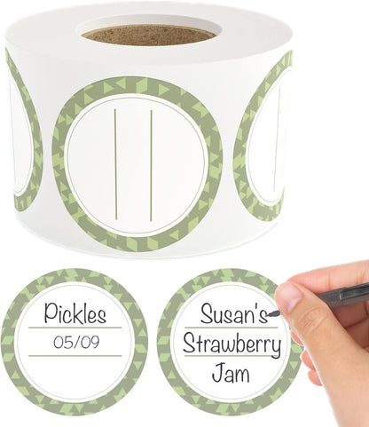 Canning Labels Dissolvable Stickers for Mason Jars and More (2" round 200/Roll) Canning Supplies Washes off in Seconds like Magic - Jar Labels Homemade Jam, Jelly, and More (Slate)