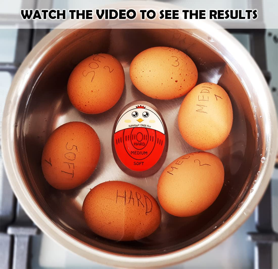 Egg Timer Pro | Soft Hard Boiled Egg Timer That Changes Color When Done | No BPA, Certified (2-Pack)